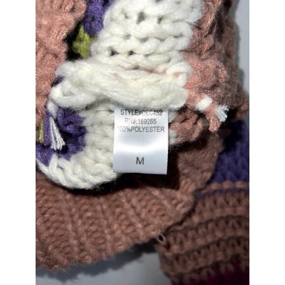 Threaded Leaf Sweater Women’s Medium Multicolor Long Sleeve 100% Polyester - Picture 4 of 6